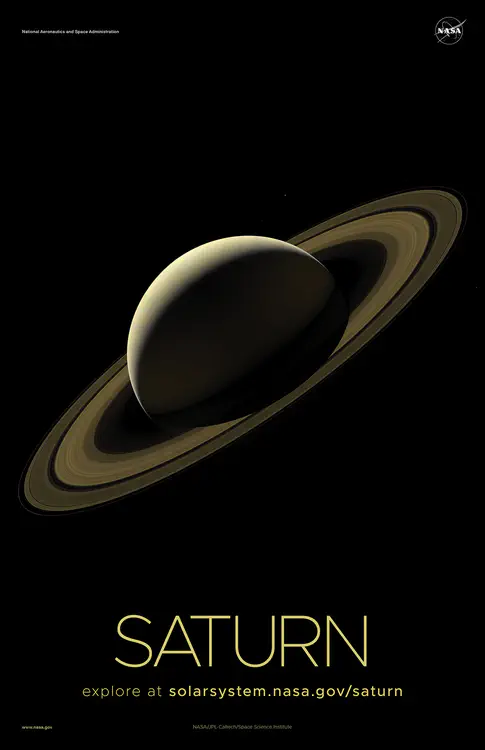 La nave espacial Cassini de la NASA se despidió del sistema de Saturno capturando este [último y completo mosaico](https://solarsystem.nasa.gov/resources/657/a-farewell-to-saturn/) de Saturno y sus anillos dos días antes de la dramática caída de la nave espacial en la atmósfera del planeta. Crédito: NASA/JPL-Caltech/Instituto de Ciencias Espaciales ⬇️ PDF de alta resolución [aquí](https://solarsystem.nasa.gov/system/downloadable_items/1583_Saturn_A_PDF.zip)